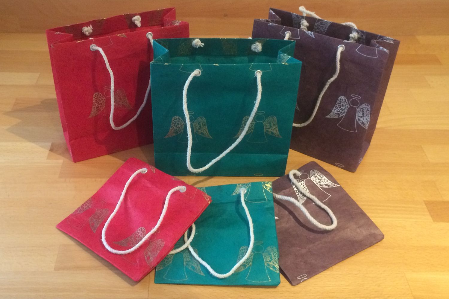 Fair Trade Angel Christmas Gift Bags