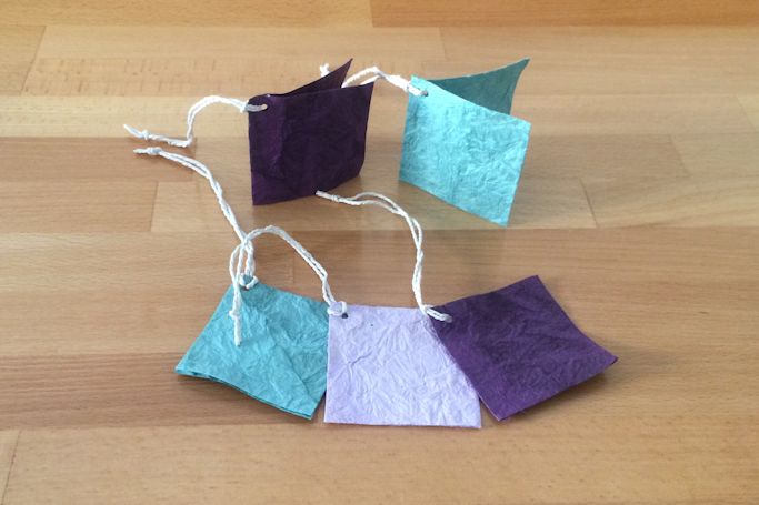 Fair Trade Textured Crinkle Dyed Lokta Paper Tag