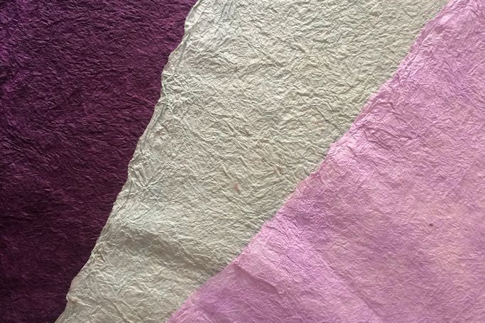Fair Trade Textured Crinkle Dyed Lokta Paper