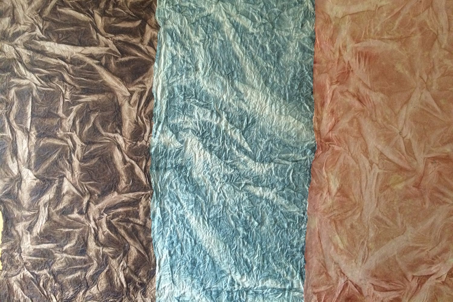 Fair Trade Textured Scrunch Dyed Lokta Paper - Sample Sheets