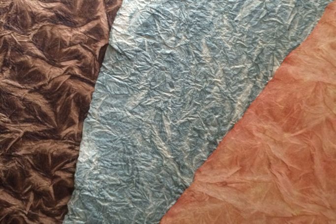 Fair Trade Textured Scrunch Dyed Lokta Paper