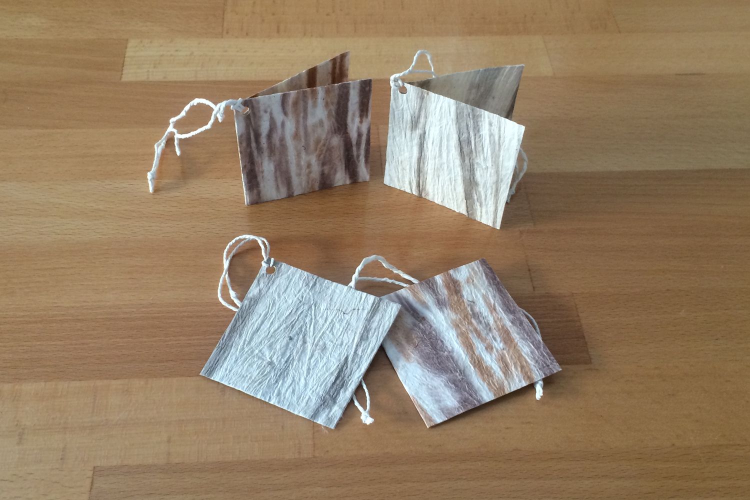 Fair Trade Textured Stripe Dyed Lokta Paper Gift Tags