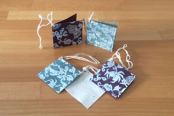 Fair Trade Lokta Paper Jasmine Flower Gift Tag