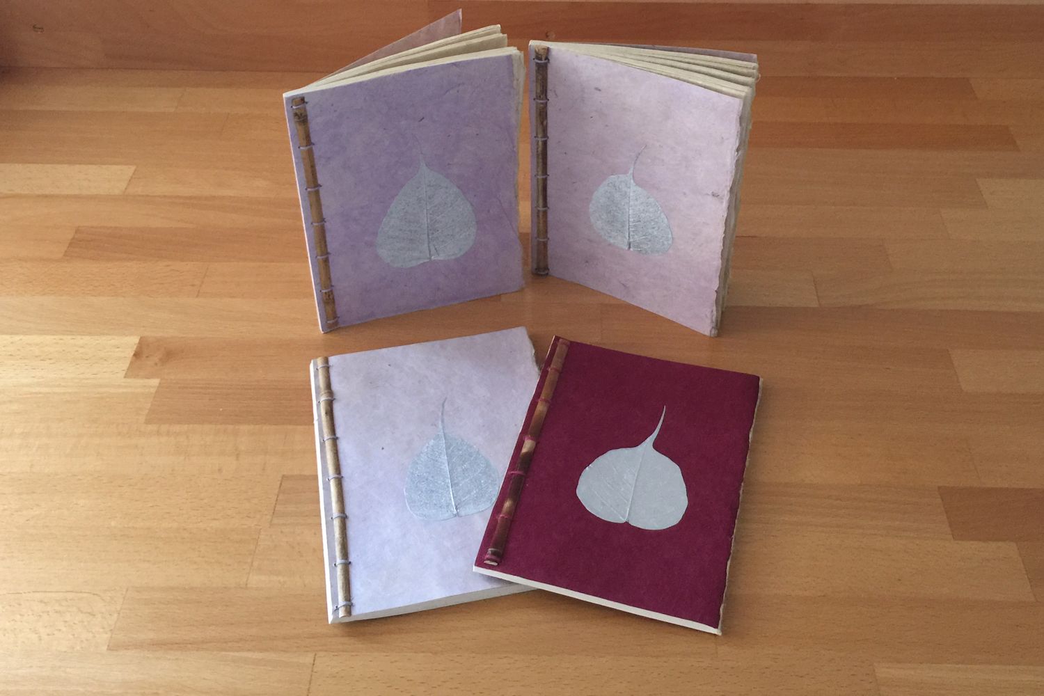 Fair Trade Silver Bodhi Leaf Softback Notebooks