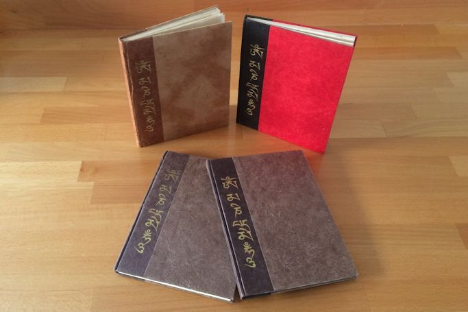 Fair Trade Lokta Paper Tibetan Mantra Hardback Notebook