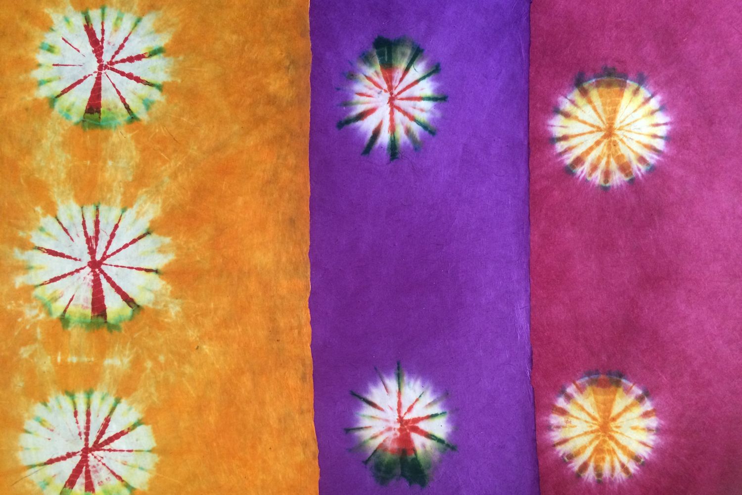 Fair Trade Tie Dye Gift Wrap - Sample Sheets