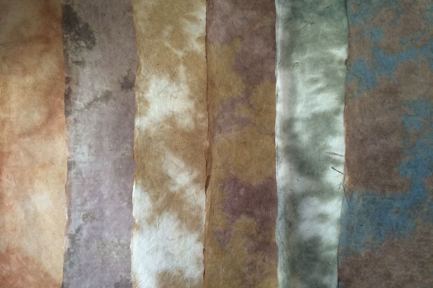 Fair Trade Mixed Vegetable Dyed Lokta Paper - Sample Sheets